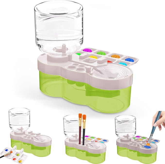 2025 Multifunctional Paint Brush Cleaner Tool, Flush My Brushes, Water Cycle Brushes Rinser With ... | Amazon (US)