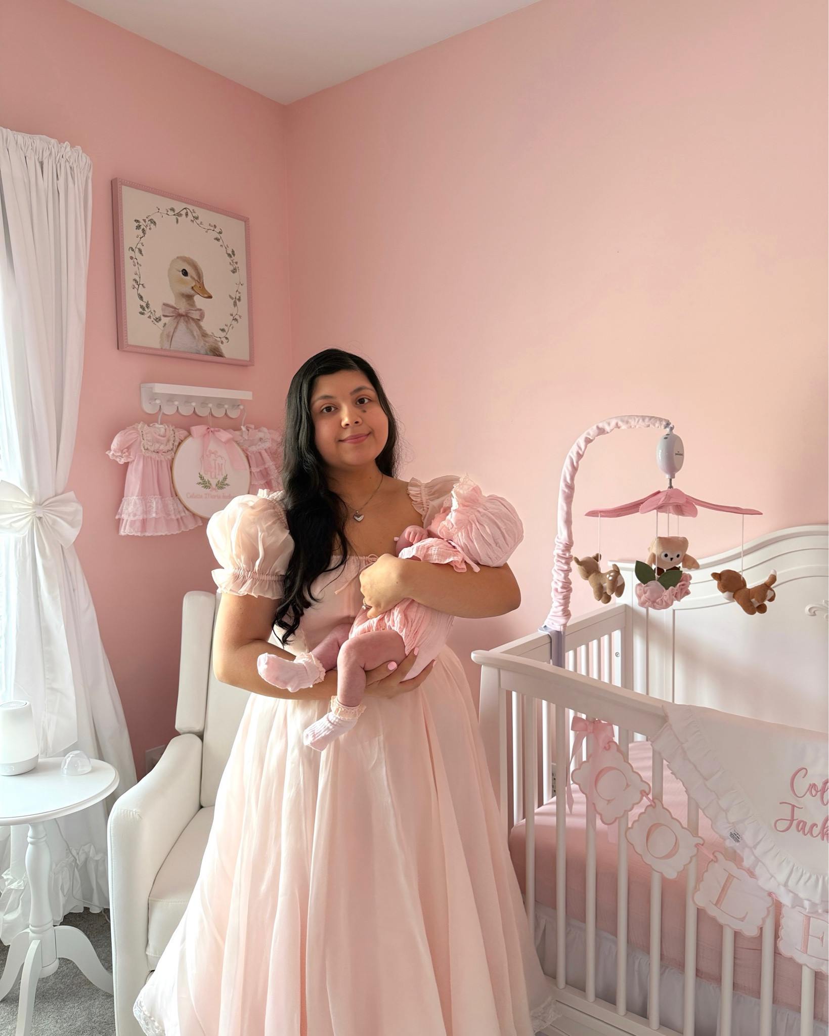 My pink bundle of joy 🎀

My dress is @selkie use code Valerie_McPherson to save on your first order! This one is currently sold out but I recommend their ‘Day Dresses’ , ‘ Garden Party Dresses’ or ‘Seashell Gowns’ they’re my top three favorite styles from them . They’re currently having a 25% off sale so this is the perfect time to snag a piece! 

Colette’s outfit is all @amazonfashion 🩷 the cotton material is absolutely perfect for our summer days 🧺 

#pink #whimsical #motherhood #girlmom #mommyandme