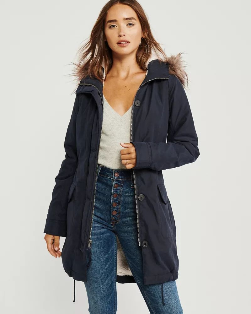 Sherpa-Lined Military Parka | Abercrombie & Fitch US & UK