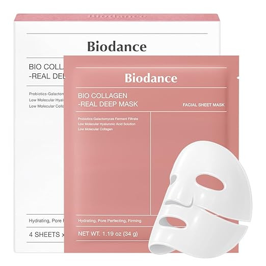 BIODANCE Bio-Collagen Real Deep Mask, Hydrating Overnight Hydrogel Mask, Pore Minimizing, Elastic... | Amazon (US)