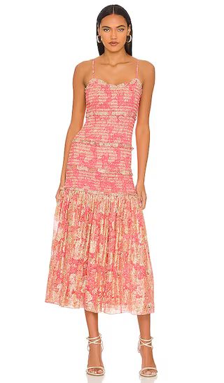 Midi Dress in Coral | Revolve Clothing (Global)