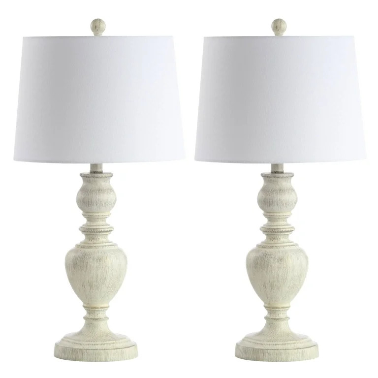 Safavieh Zabi Rustic 27.5 in. H Table Lamp, White Wash, Set of 2 | Walmart (US)