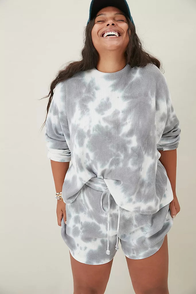 Janelle Waffle Tie-Dye Top | Anthropologie (US)
