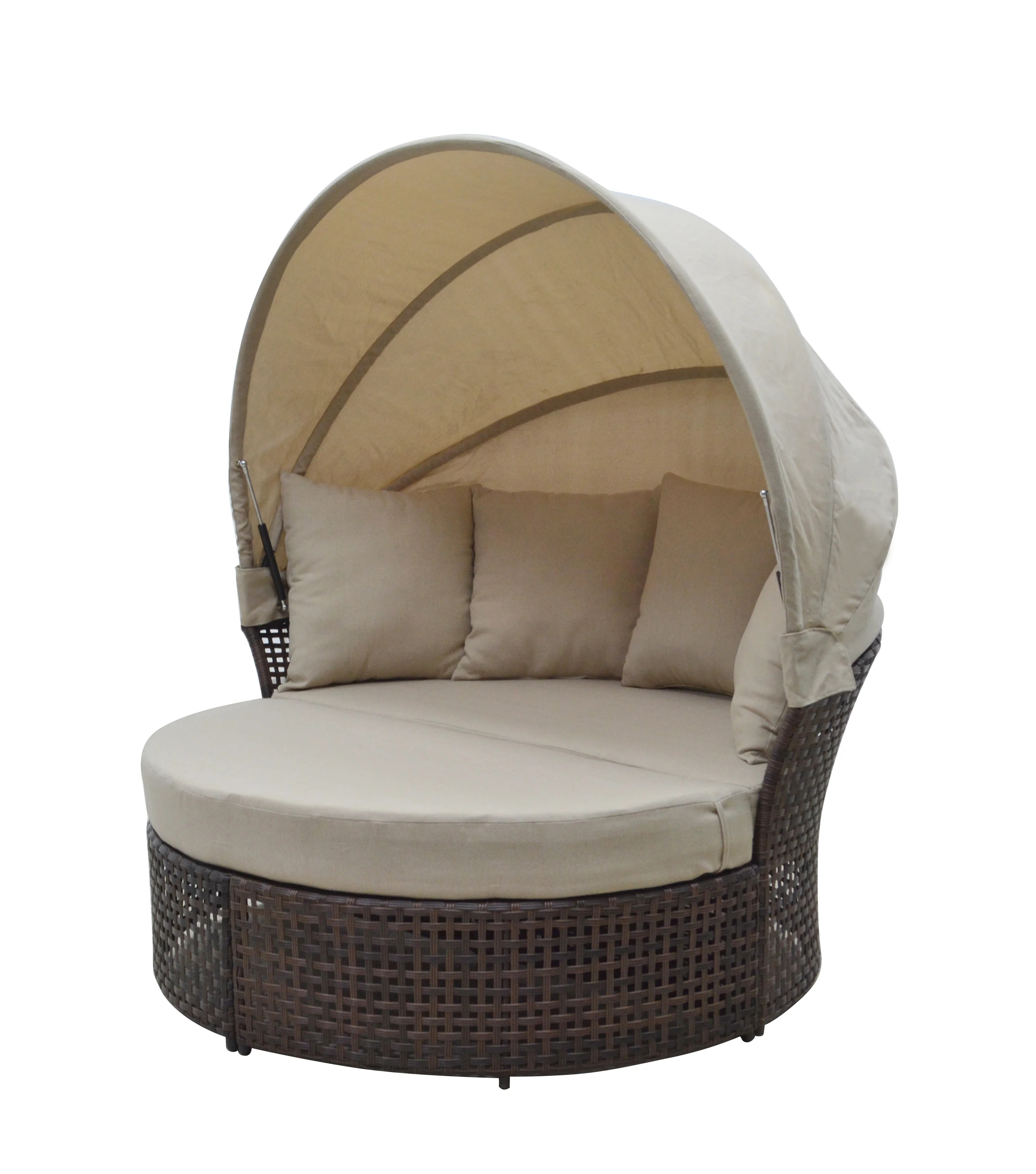 Mainstays Tuscany Ridge 2-Piece Outdoor Daybed with Retractable Canopy, Beige - Walmart.com | Walmart (US)