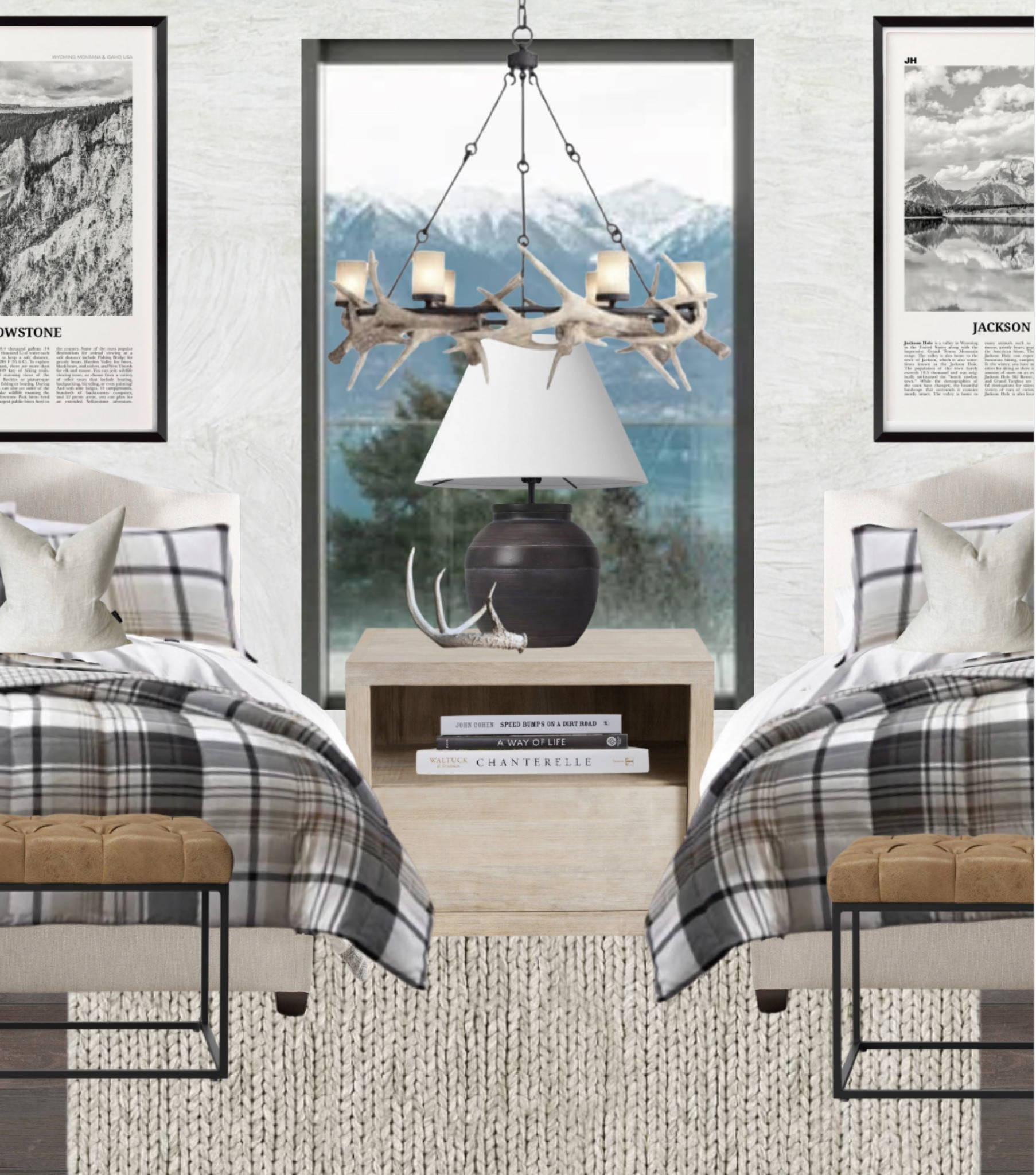 Neutral home, modern rustic decor, guest room styling, cabin decor, Pottery Barn, Target, Etsy

#LTKhome