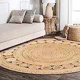 JONATHAN Y RNF101A-5R Dahlia Round Natural Jute Boho Circle Area Rug for Bedroom Kitchen Living Room | Amazon (US)
