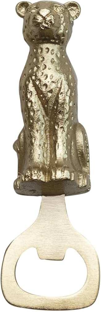 Creative Co-Op Antique Cheetah Bottle Opener, Gold | Amazon (US)