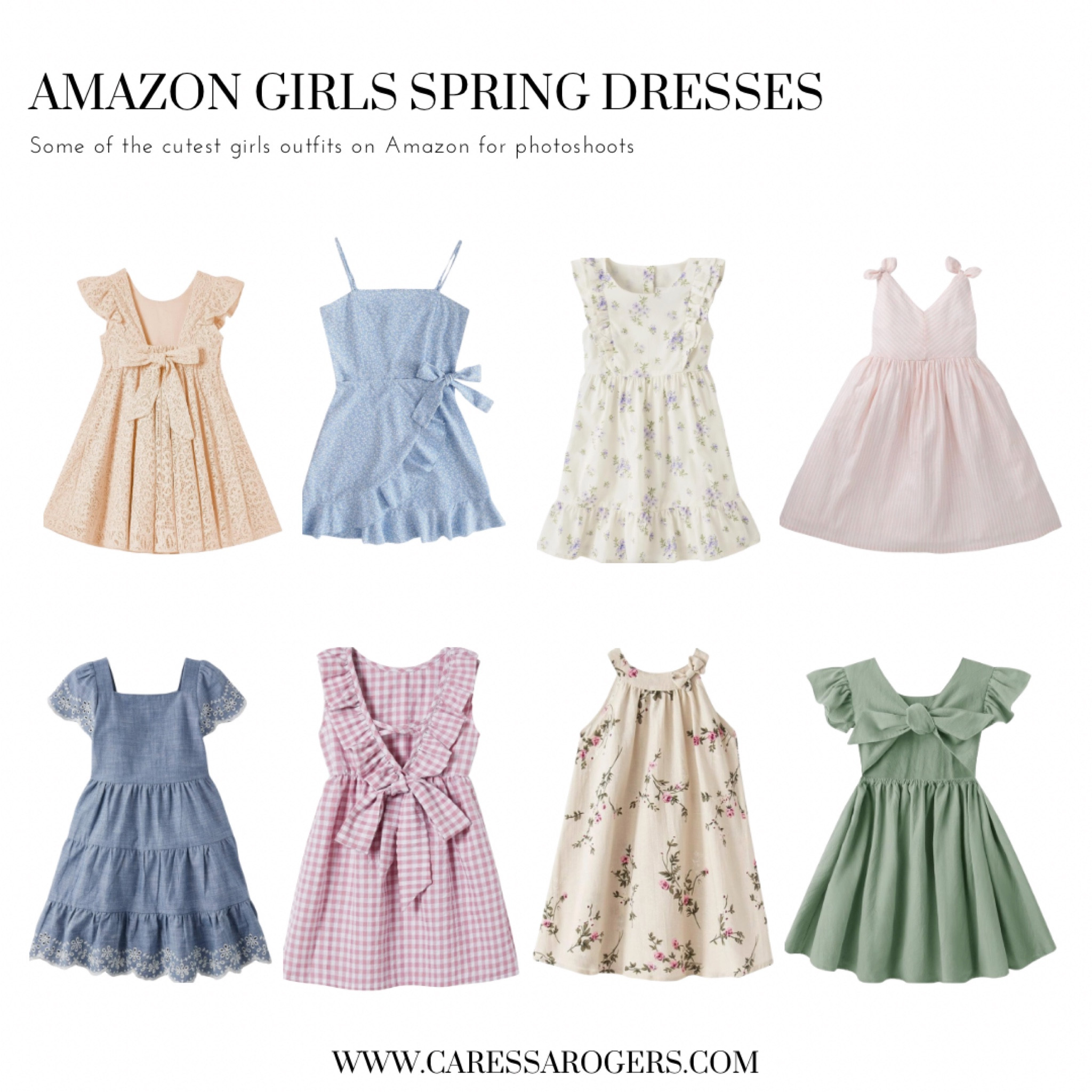 Adorable collection of little girl dresses. With the simplicity of ordering from Amazon… these are the perfect outfits for spring photoshoots! 

#LTKkids #LTKfamily #LTKSeasonal