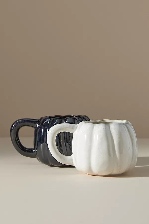 Pumpkin-Shaped Mug By Anthropologie in Black Size MUG/CUP | Anthropologie (US)