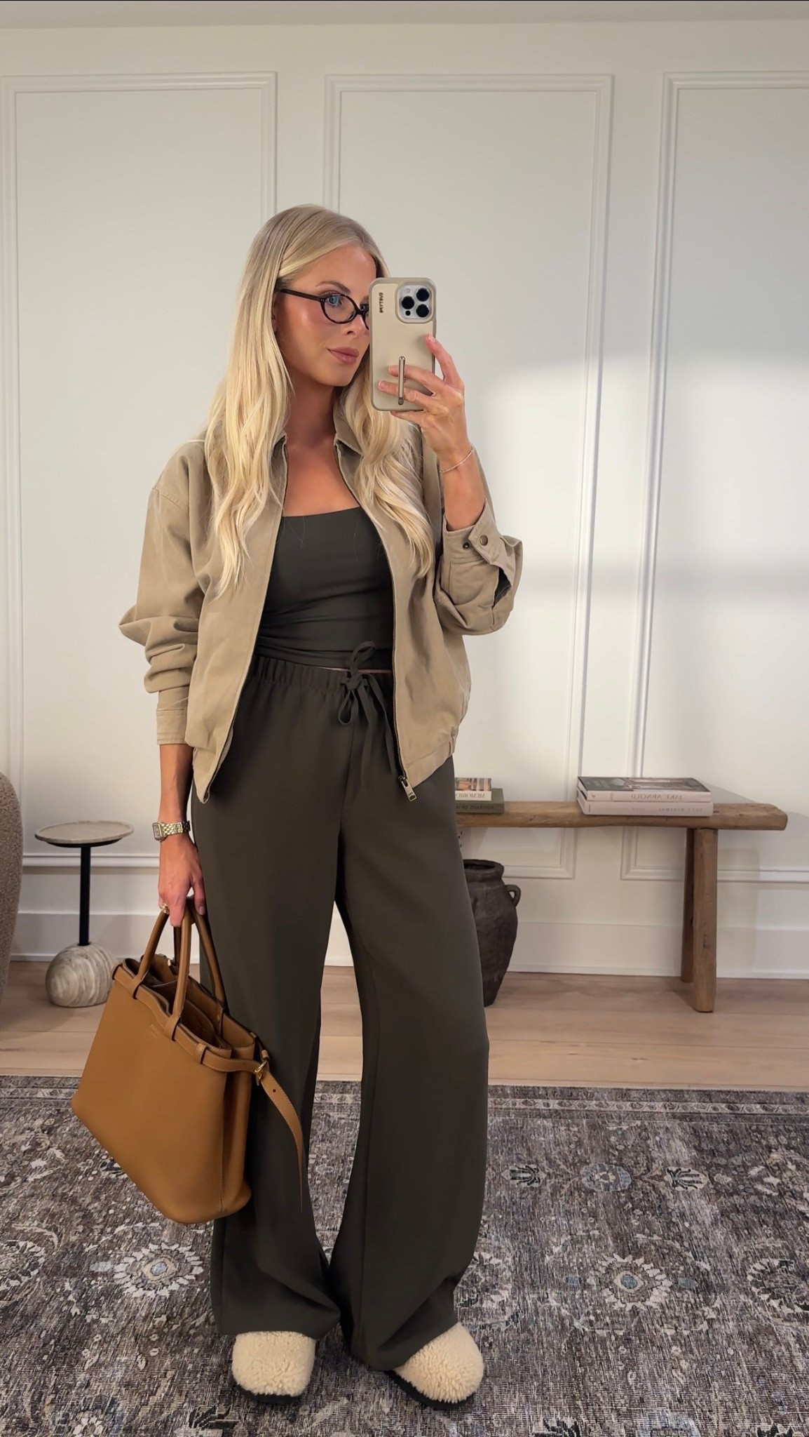 Wearing a medium in the tank (dark olive), small regular in the pant (dark olive) , and small in the jacket (khaki)! Shoes run tts! #kathleenpost

Trendy fashion, chic style, early fall outfit idea, matching set, aritzia haul, capsule wardrobe, easy outfit formula

#LTKStyleTip #LTKSeasonal