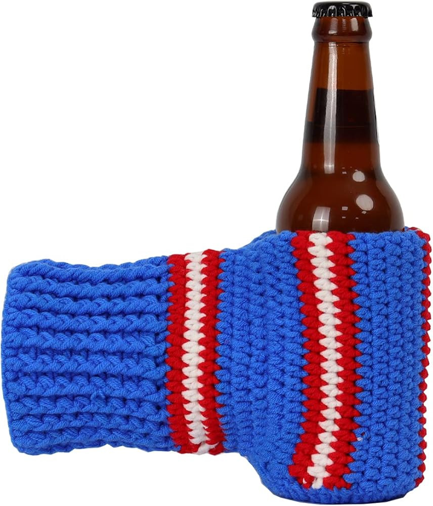 FunisFun Beer Mitten Gloves, Knit Stitched Drink Mitt Holder for White Elephant Gag Gift Tailgati... | Amazon (US)