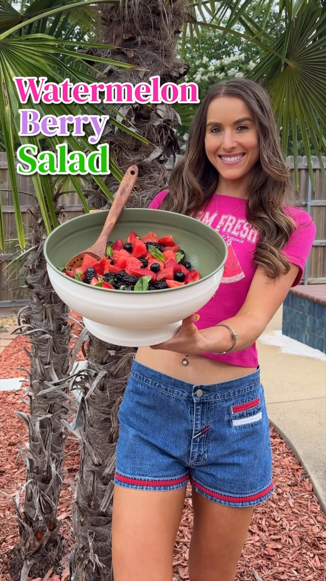 Watermelon berry salad. Fruit salad. Summer salad. Healthy recipes. 

#LTKfoodie #LTKSeasonal