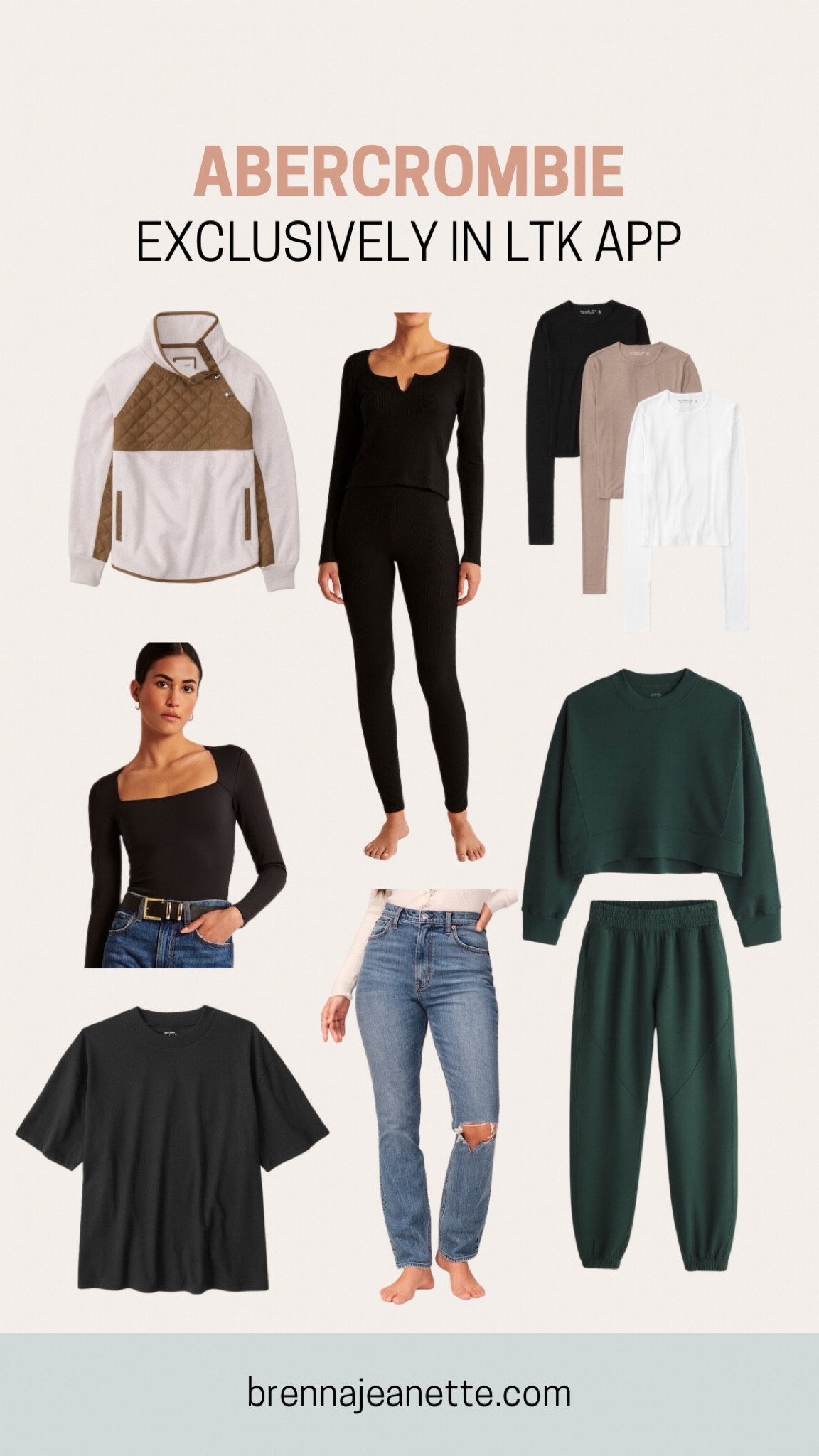 Abercrombie Sale! 25% off

Long Sleeve Squareneck Bodysuit, Essential Basic Tee, Snap Up Fleece Jacket, Waffle Notch-Neck Long Sleeve, Waffle Knit Sleep Leggings, Long Sleeve Rib Tops, Crew Sweatshirt, Joggers, Matching Set, High Rose 90s Slim Straight Jeans

#LTKsalealert #LTKxAF