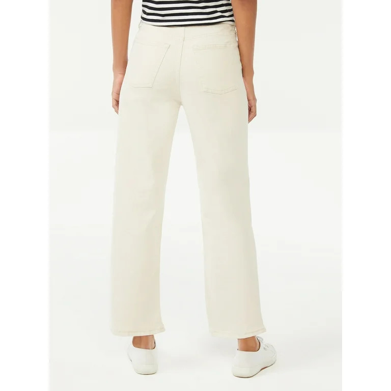 Free Assembly Women's High Rise Cropped Straight Jeans | Walmart (US)