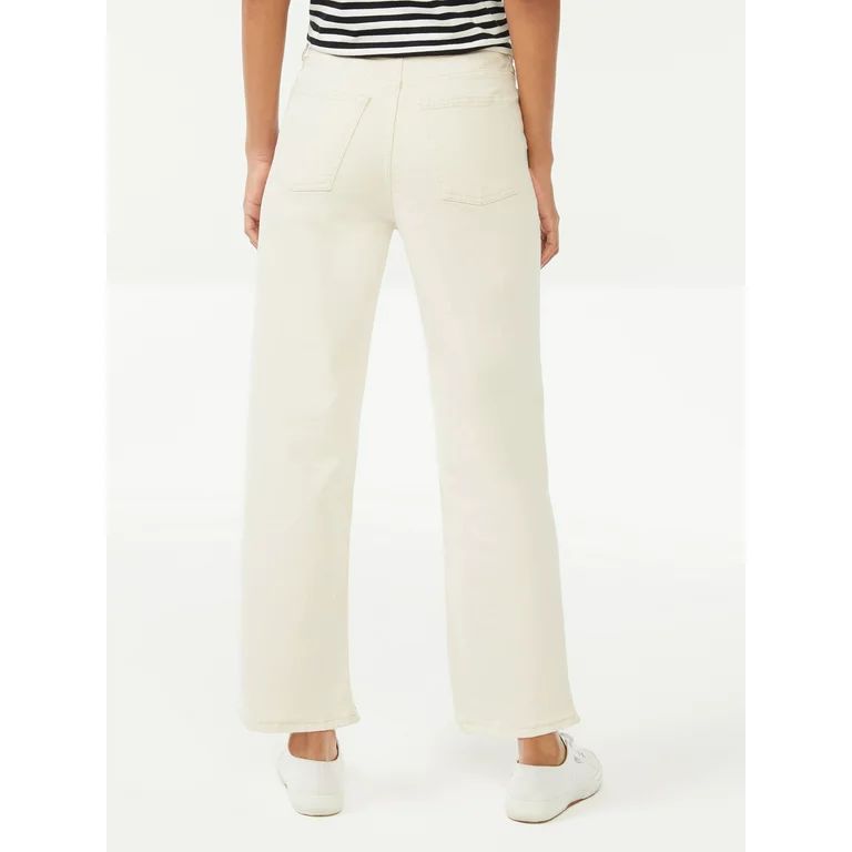 Free Assembly Women's High Rise Cropped Straight Jeans | Walmart (US)
