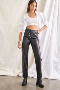 Crisscross Faux Leather Pants | Forever 21 (US)