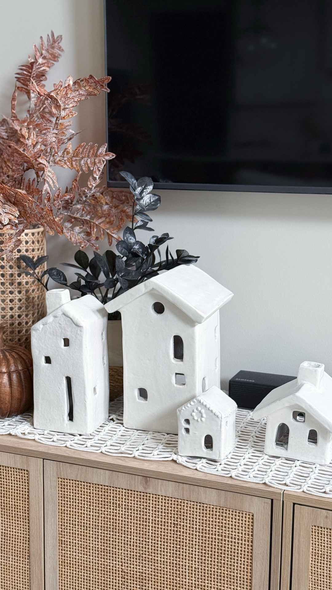 I added a few new pieces to our white Christmas village this year & they’re even prettier in person. These ceramic houses from Pottery Barn mix perfectly with the heirloom pieces we’ve collected over the last couple of years. The shapes, the soft white glaze, each handcrafted & unique. They add so much charm to our holiday home & instantly make everything feel warm + intentional. 

white ceramic christmas village - pottery barn holiday decor - pottery barn christmas village houses - handcrafted ceramic holiday houses - white holiday village decor - cozy classic christmas style - traditional christmas decor ideas - neutral holiday home decor - timeless christmas village pieces - classic holiday heirloom decor - winter mantel decor ideas - holiday shelf styling - cozy christmas home aesthetic

#LTKSeasonal #LTKHoliday #LTKHome