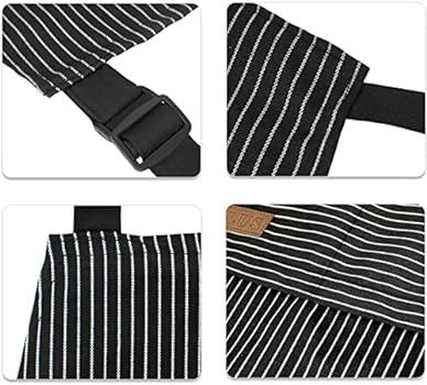 NLUS 2 Pack Kitchen Cooking Aprons, Adjustable Bib Soft Chef Apron with 2 Pockets for Men Women (... | Amazon (US)