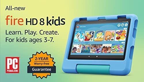 All-new Amazon Fire HD 8 Kids tablet, 8" HD display, ages 3-7, with age-appropriate curated conte... | Amazon (US)