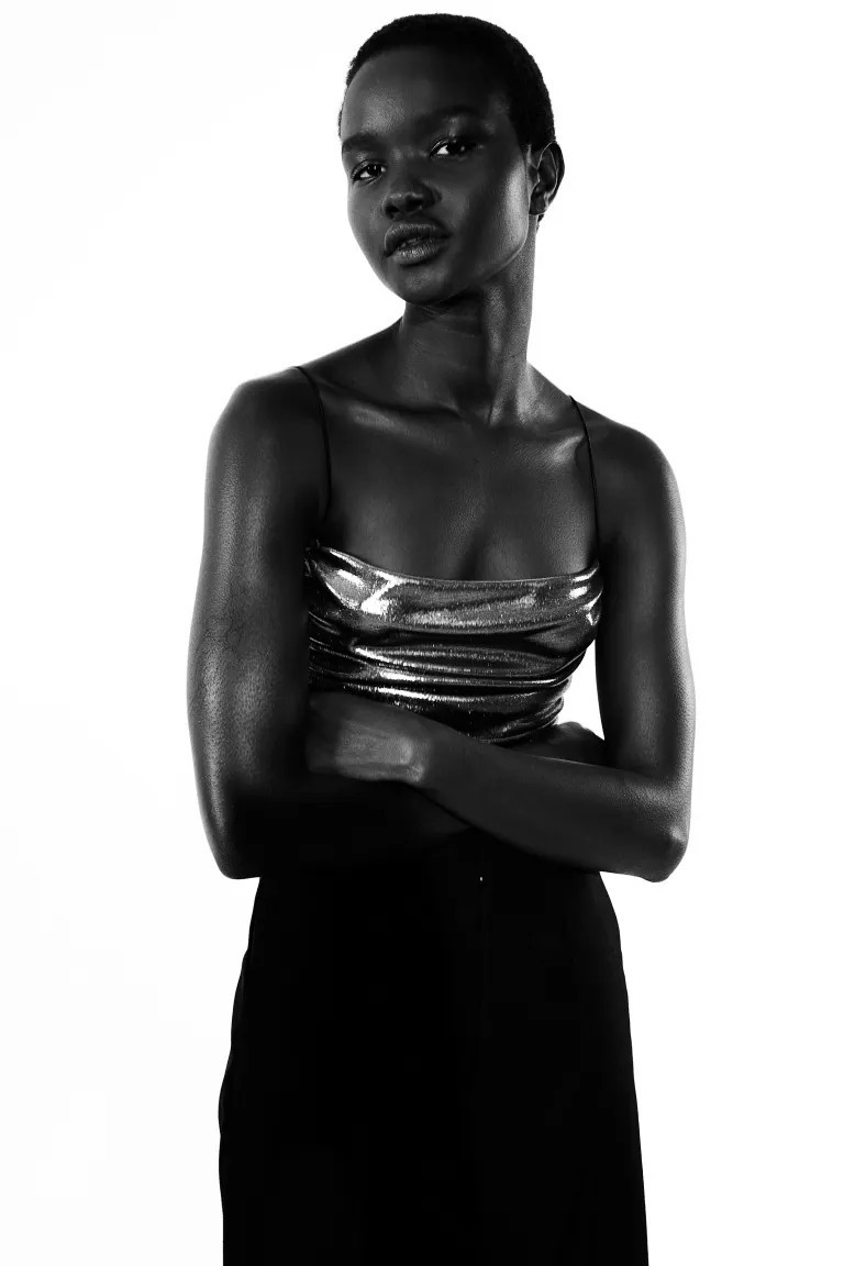 Metallic-coated Thong Bodysuit | H&M (US + CA)