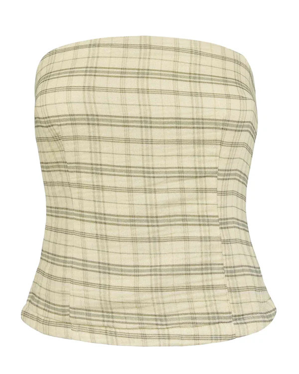 Gauze Corset Top - Garden Bed Check | My Mum Made It