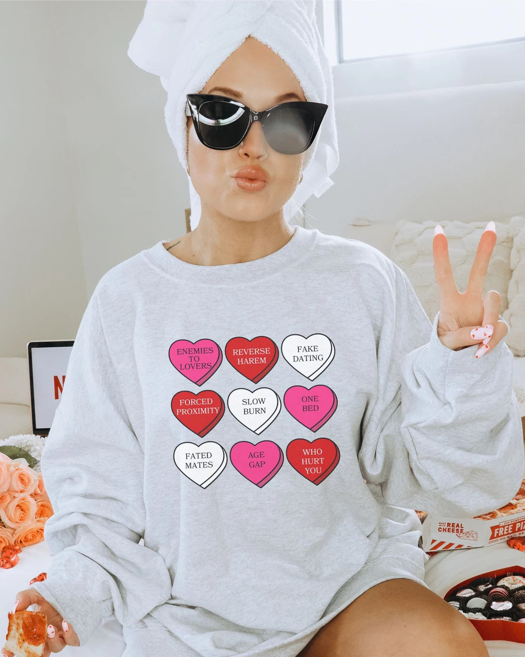 Bookish Gifts Valentines Bookish Sweatshirt Book Tropes - Etsy | Etsy (US)