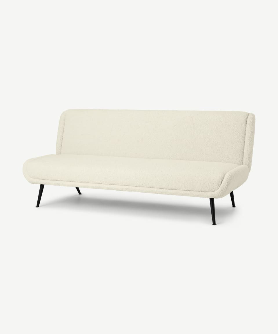 Moby Click Clack Sofa Bed, Faux Sheepskin | Made.com UK