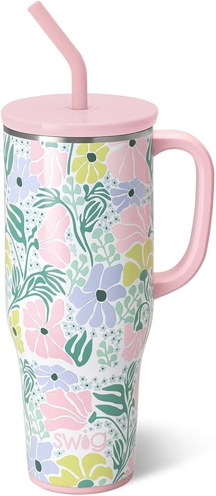Swig Life 40oz Mega Mug, 40 oz Tumbler with Handle and Straw, Cup Holder Friendly, Dishwasher Saf... | Amazon (US)
