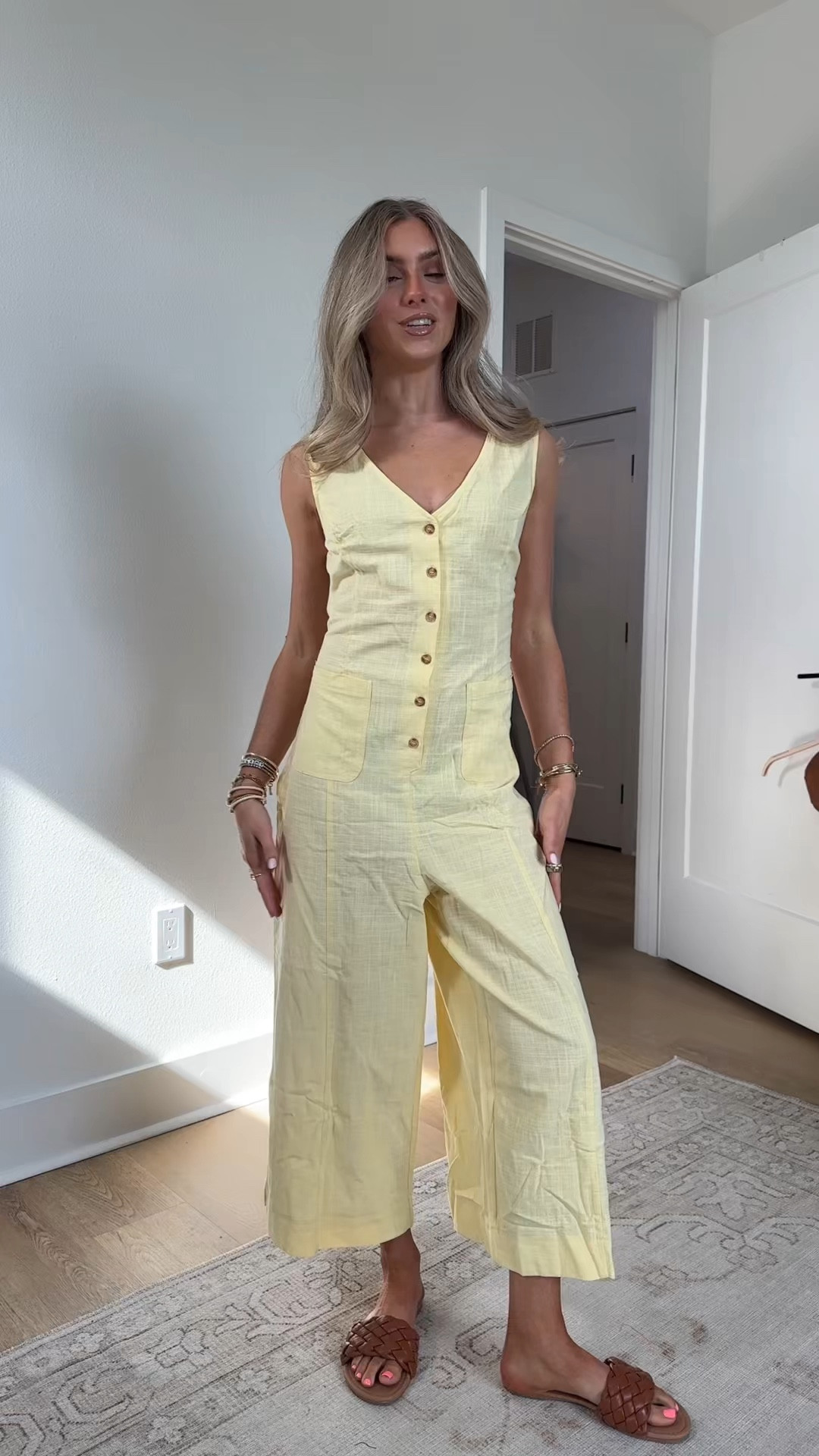 Amazon. Size xs Yeokou Women Button Down Jumpsuits Cotton Linen Sleeveless Casual Wide Legs Rompers Loose Overall with Pockets

#LTKSwim #LTKootd #LTKSaleAlert