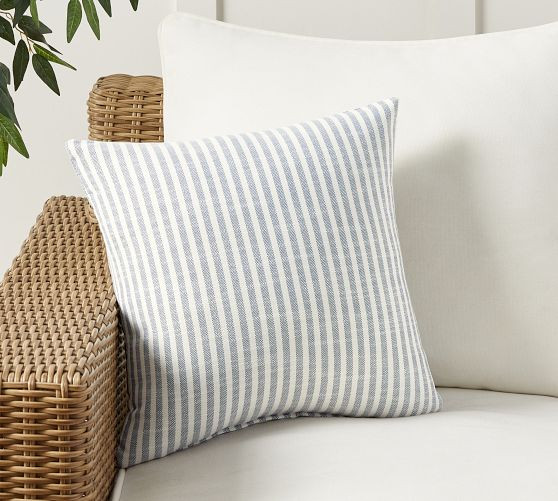 Performance Petite Striped Outdoor Pillow | Pottery Barn (US)