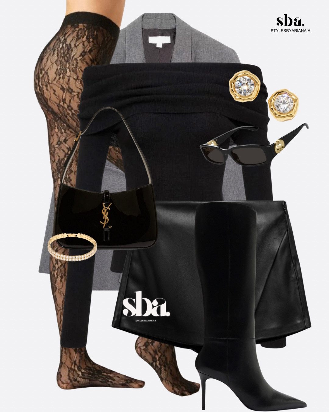 Lace, leather, and gold accents meet sharp tailoring for a fall look that turns every step into a statement 🖤

Date Night, Fall family photos, fall outfit, lace tights, leather skirt, knee high boots, black outfit, date night look, modern elegance, ysl bag, fall fashion, chic outfit, minimal style, off shoulder top, statement earrings, evening style, elevated outfit, sleek fashion, city look, feminine edge, fashion inspiration, black leather look, timeless outfit, trend outfit fall, fall wardrobe ideas, modern fall outfit, fall night style

#LTKSeasonal #LTKStyleTip