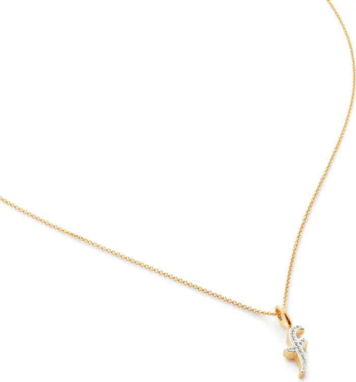 Monica Vinader Diamond Alphabet Pendant Necklace | Nordstrom | Nordstrom