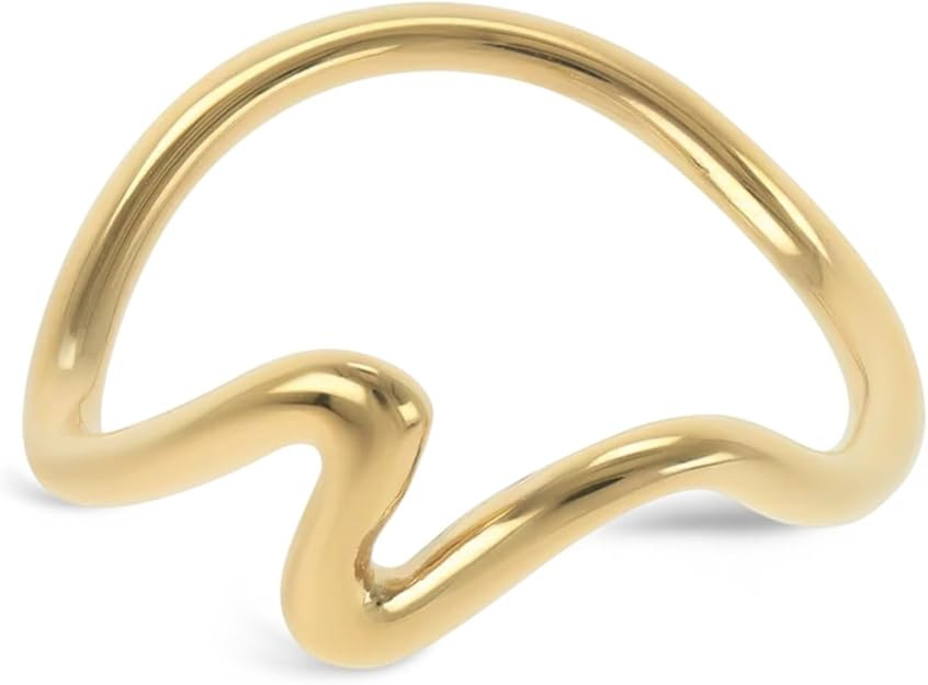 Hey Harper Gold Ring for Women - Gold Plated Stacking Waterproof & Sweatproof Jewerly Ring - Ever... | Amazon (US)