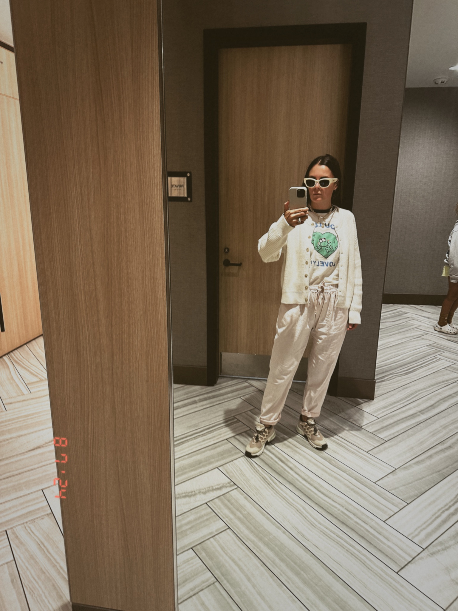 Flight Fit
Travel Outfit 
Wearing size small in both the cardigan and t shirt
Size down 1/2 size in Salomons

#LTKtravel #LTKstyletip 

#LTKSeasonal