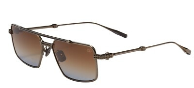 Valentino V - SEI Black Rhodium Blue Enamel/Dark Brown Shaded Blue Sunglasses | eBay US