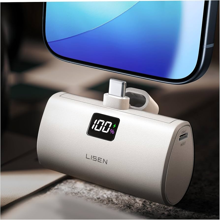LISEN 6800mAh Mini Portable Charger USB C Power Bank Travel Essentials for iPhone 17 Pro Max 22.5... | Amazon (US)
