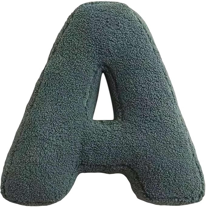 Letter Pillow Soft Initial Throw Pillow 3D English Alphabet Pillow Cushion for Sofa Bedroom Car D... | Amazon (UK)