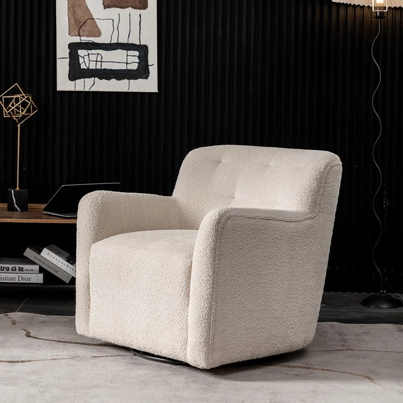 Wade Logan Bryell 32.5" Wide Chenille Upholstered Swivel Accent Armchair & Reviews | Wayfair | Wayfair North America