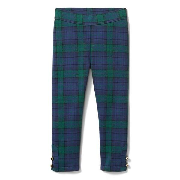 Plaid Ponte Button Cuff Pant | Janie and Jack