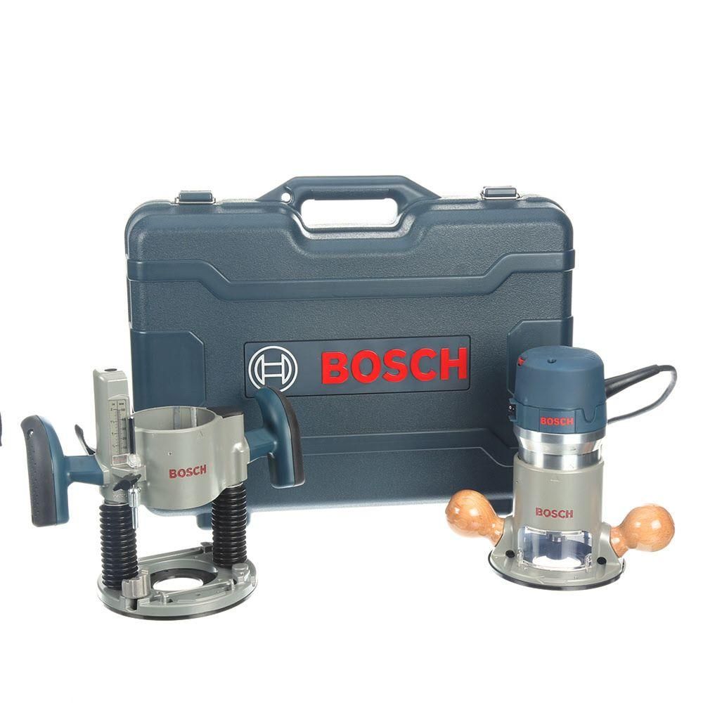 Bosch 12 Amp 2-1/4 in. Corded Peak Variable Speed Plunge and Fixed Base Router Kit with Hard Case... | The Home Depot