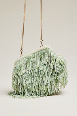 Beaded Pearl Fringe Clutch | Anthropologie (US)