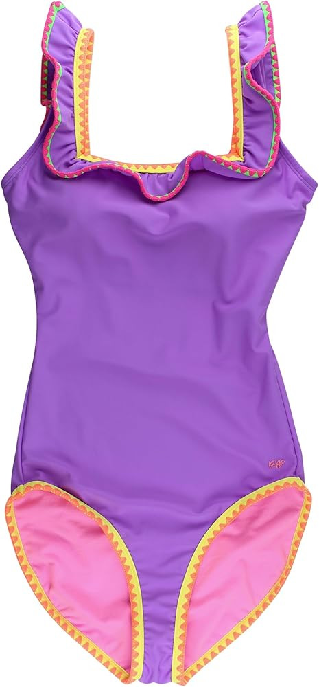 RuffleButts Women's UPF50+ Family Matching Crochet Ruffle One Piece Swimsuit | Amazon (US)