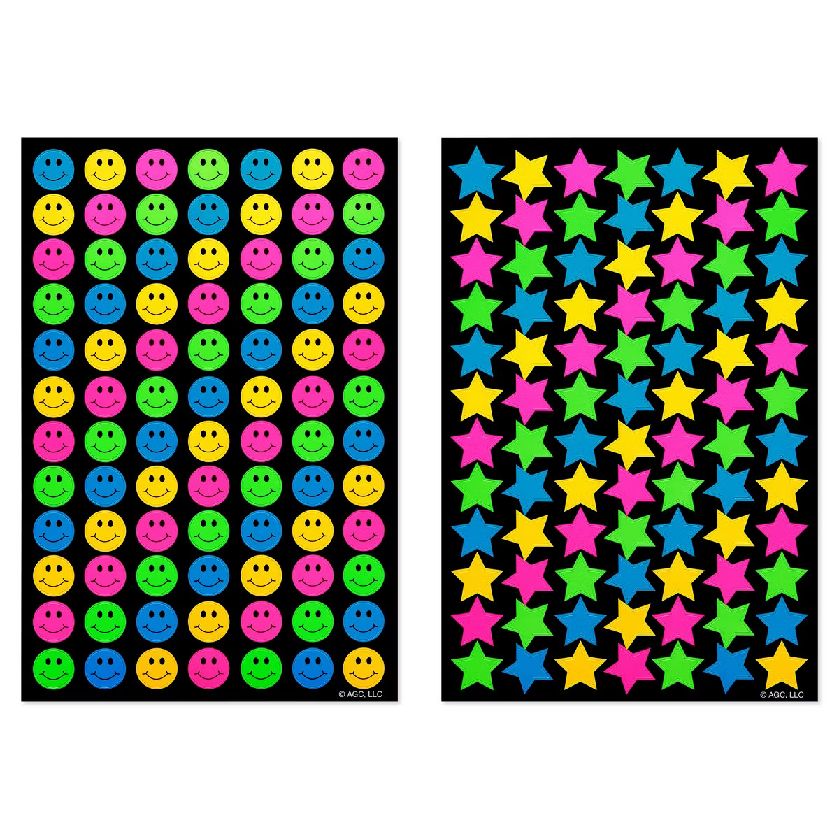 672ct 8 Sheets Teacher Rewards and Behavior Chart Stickers for Classroom Neon Smiley Faces and St... | Target