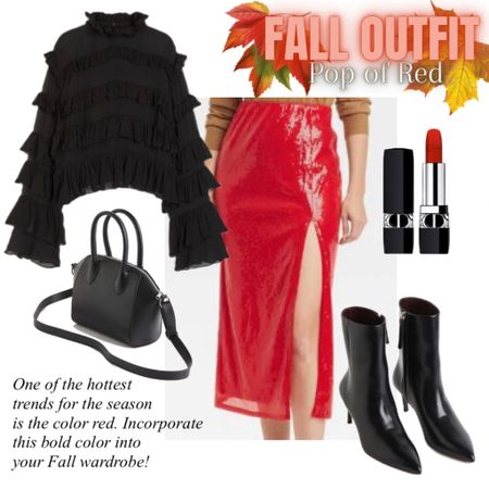 Fall outfit idea with pops of red ❤️❤️

#LTKfindsunder100 #LTKsalealert #LTKstyletip