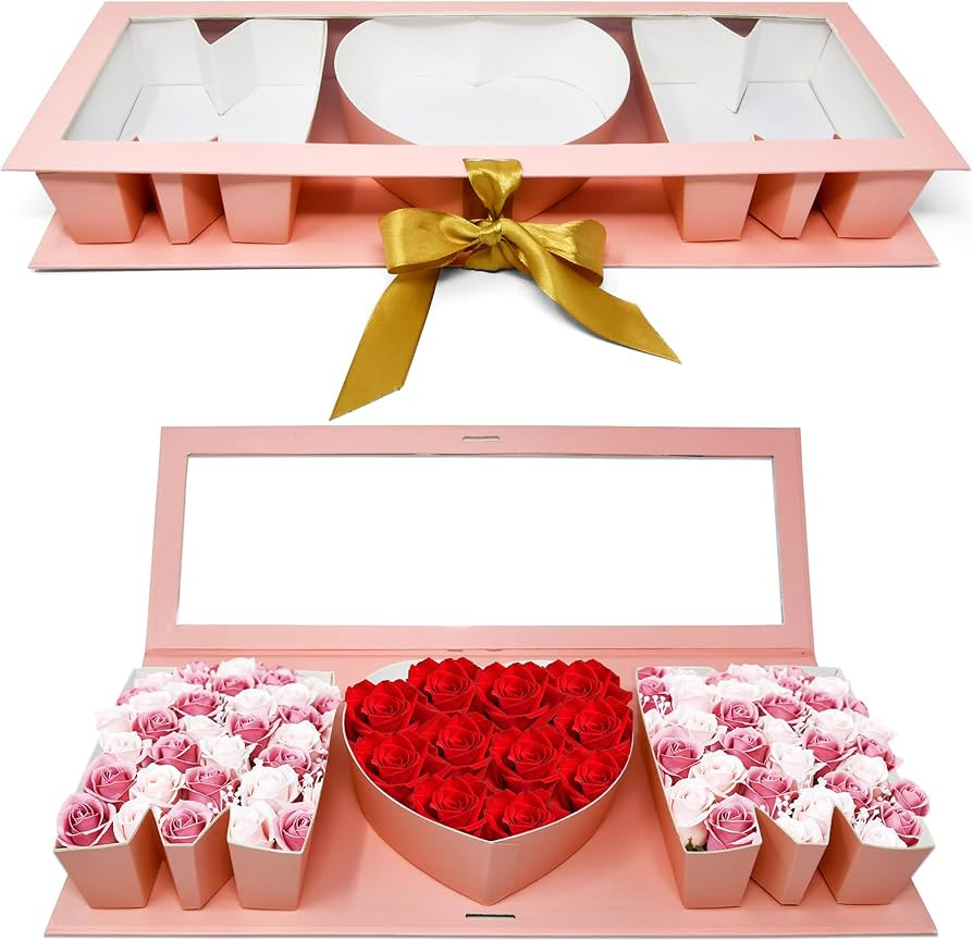 Empty Mom Flower Gift Box Mother's Day Floral Arrangement Letter Shaped Cardboard Fillable Box Ch... | Amazon (US)