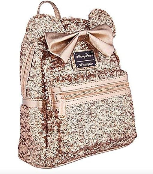 Disney Loungefly Rose Gold Sequin Backpack | Amazon (US)