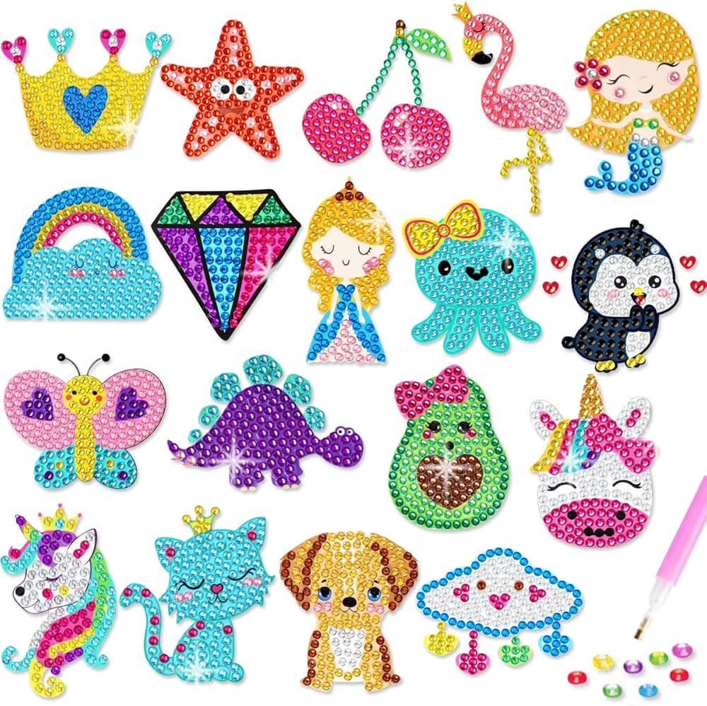 EAPHANT Diamond Painting Kits Diamond Art Kits for Kids 18 Designs 3000+ Big Gems Diamond Paintin... | Amazon (US)