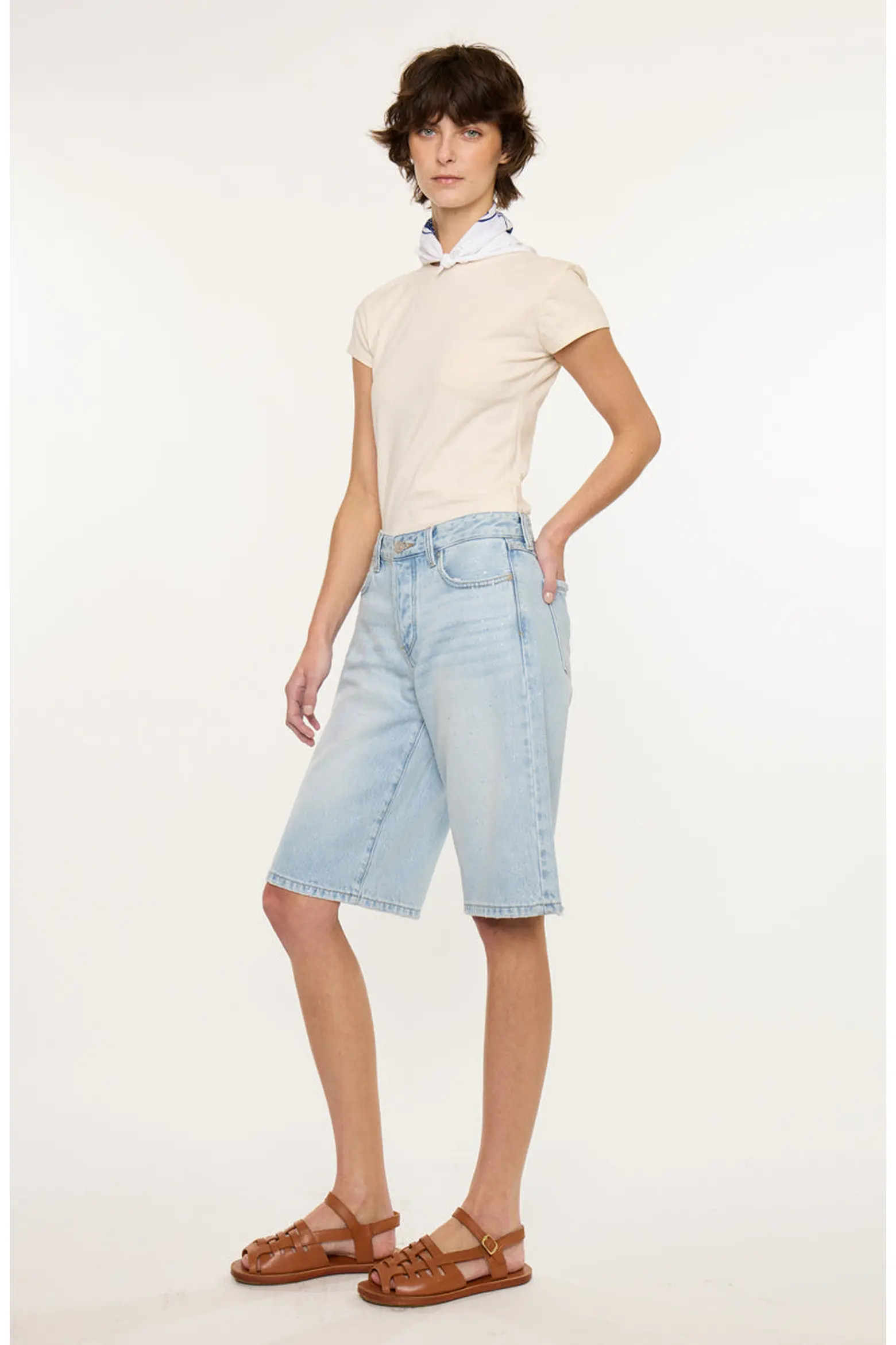 Darla Drape Low Slung Baggy Denim Jort (Women) | Nordstrom | Nordstrom