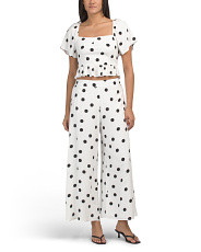 2pc Polka Dot Printed Top And Pants Set | Juniors | Marshalls | Marshalls