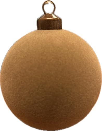 Round Flocked Christmas Ornaments (Pack of 12) - Brown Flocked Ball Ornaments - 2.36” Shatterproof Plastic, Soft Velvet Christmas Ornaments - Elegant Christmas Tree Balls for Decoration & Crafting | Amazon (US)